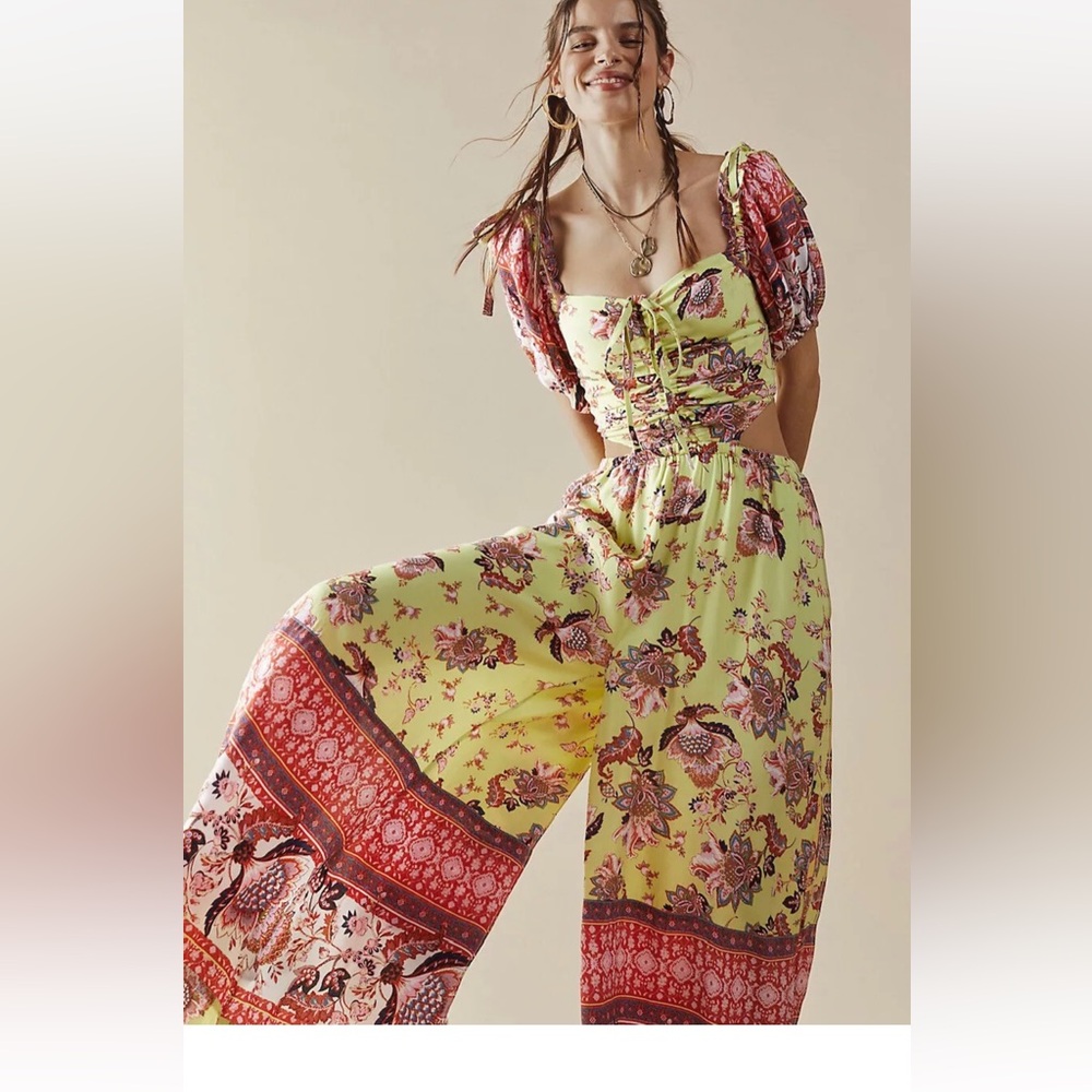 NWT Free People Fabulous Cutout Vacay One-Piece Jumpsuit Sz XS